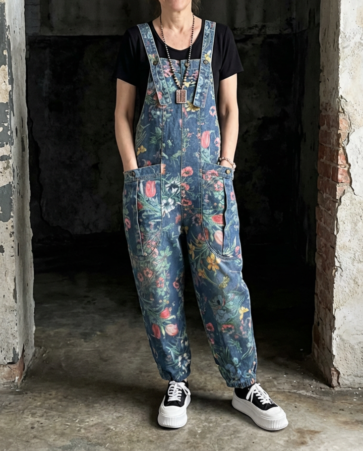 Flora | Salopette Baggy Imprimé Floral