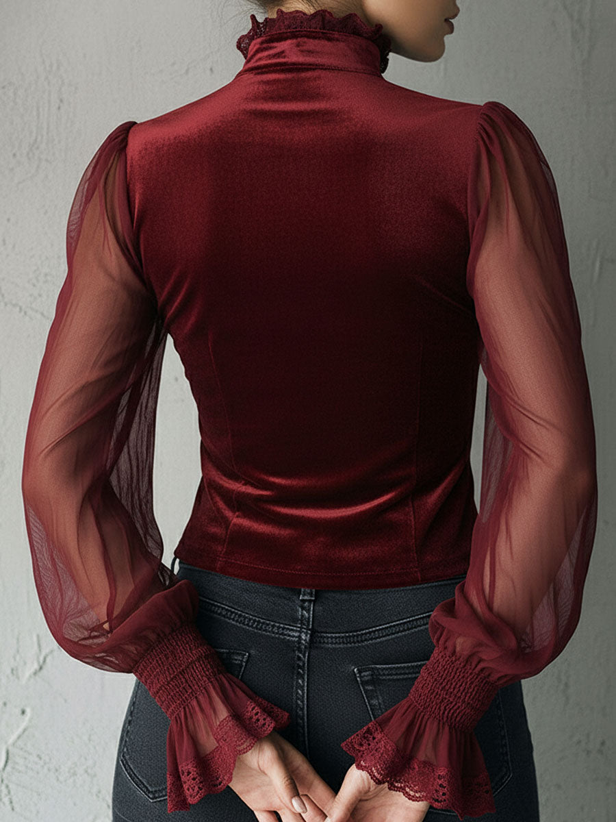 Victoria · Blouse style corset avec dentelle