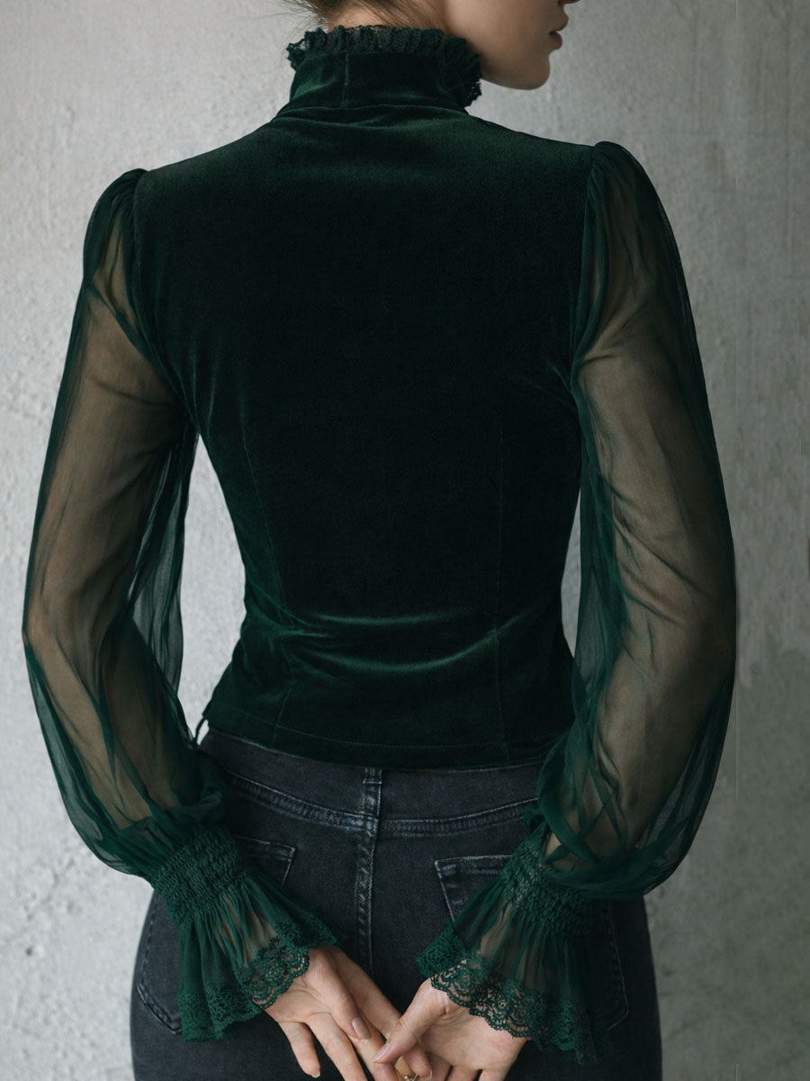 Victoria · Blouse style corset avec dentelle