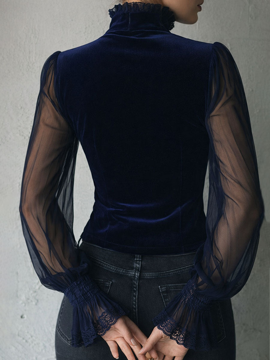 Victoria · Blouse style corset avec dentelle