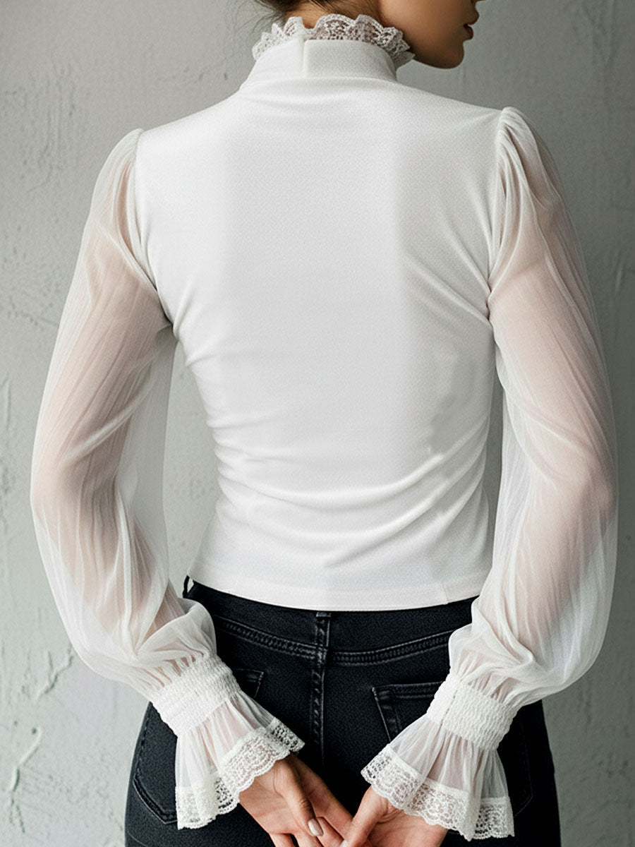 Victoria · Blouse style corset avec dentelle