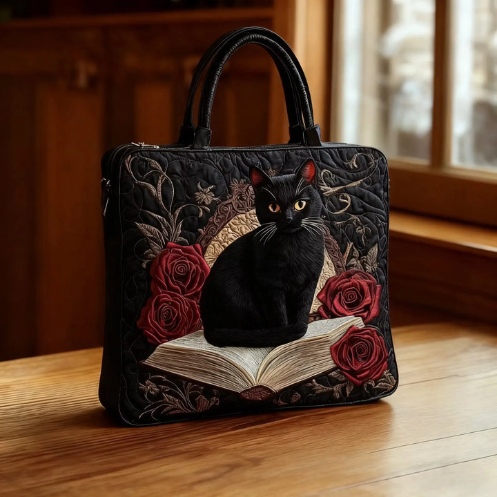 Artisan Sac Tote - Chat Noir et Livres