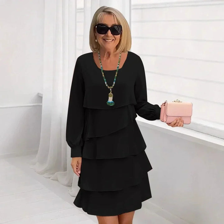 Margaret | Robe Longue à Volants Élégante et Confortable