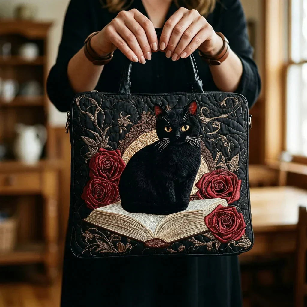 Artisan Sac Tote - Chat Noir et Livres